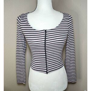 Heart Hips Women's striped crop Top  Size S
